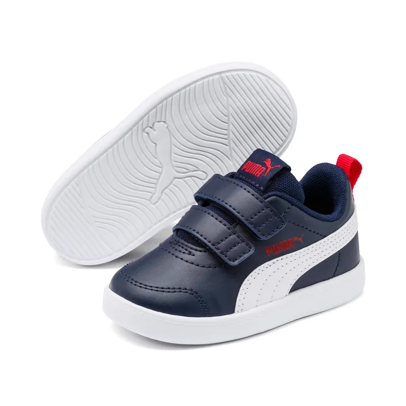 PUMA Courtflex V2 Babies’ Peacoat/High Risk Red (371544-01)