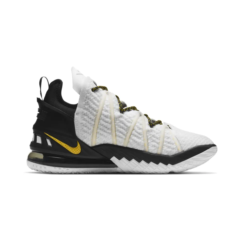 LeBron 18’White/Black/Gold’Basketball Shoe White (CQ9283-100)
