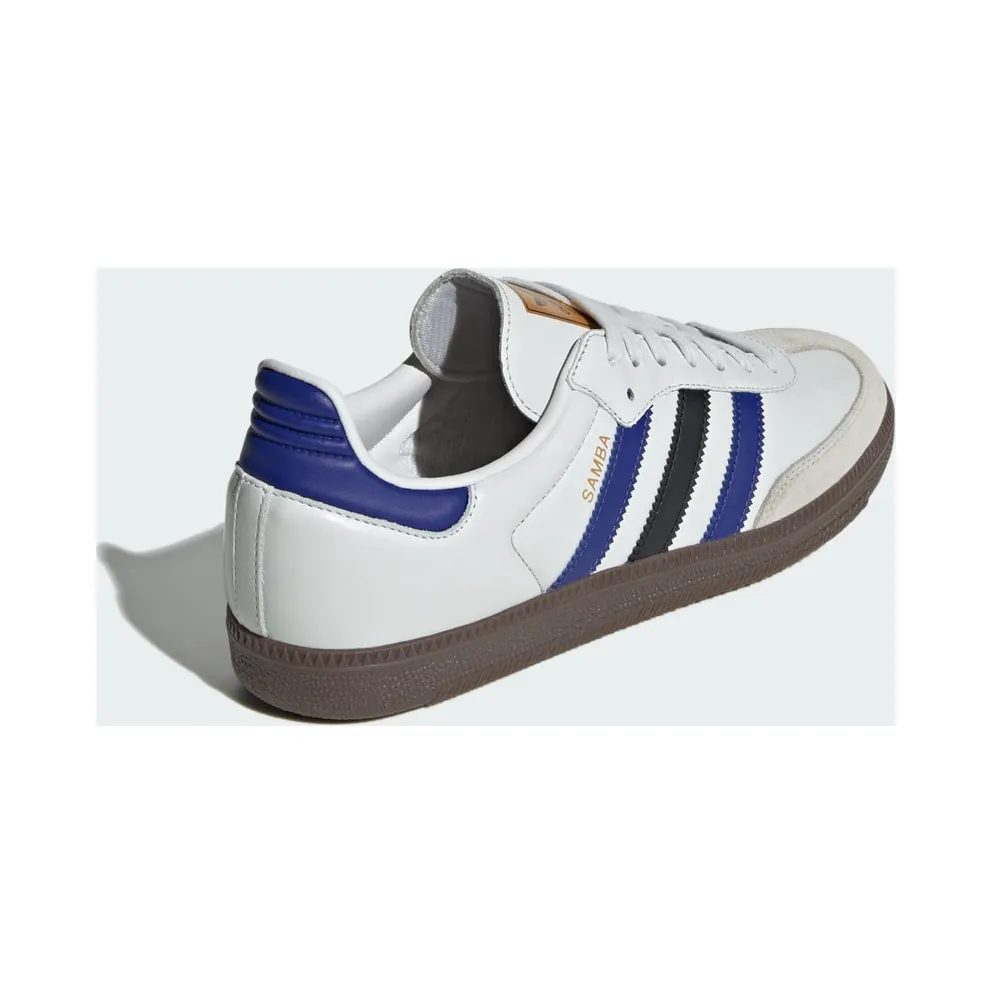 adidas Samba OG Crystal White Active Blue Black (ID1381)