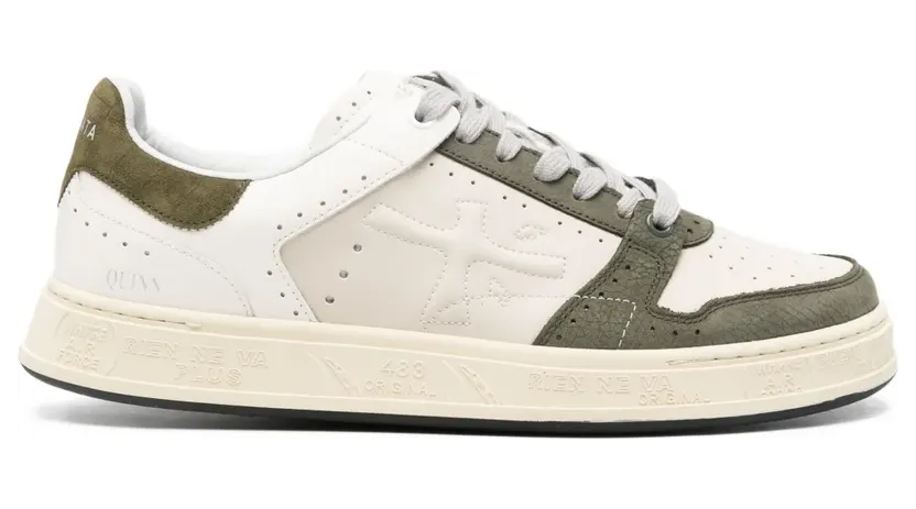 Premiata Sneakers met leren vlakken – Beige (QUINN7637)