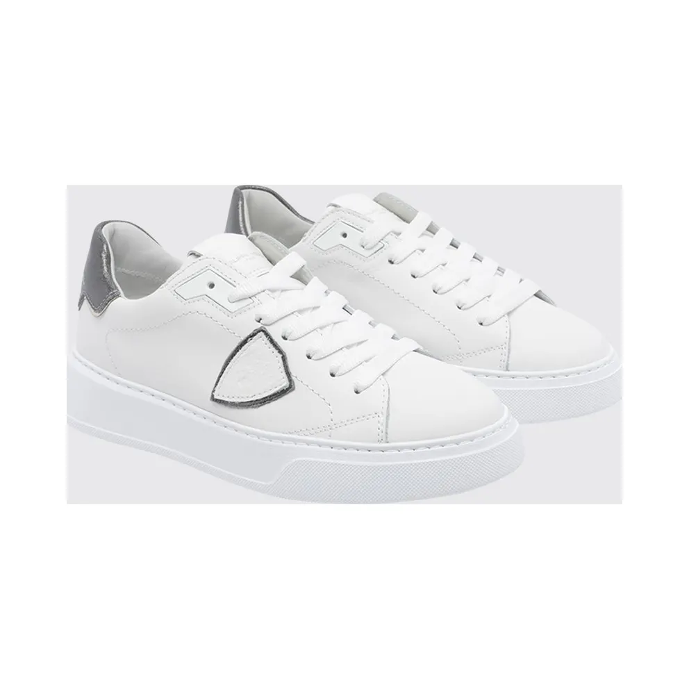 Philippe Model Temple Smooth Calfskin Low-Top with Bicolor Design White (BTLDVM06)