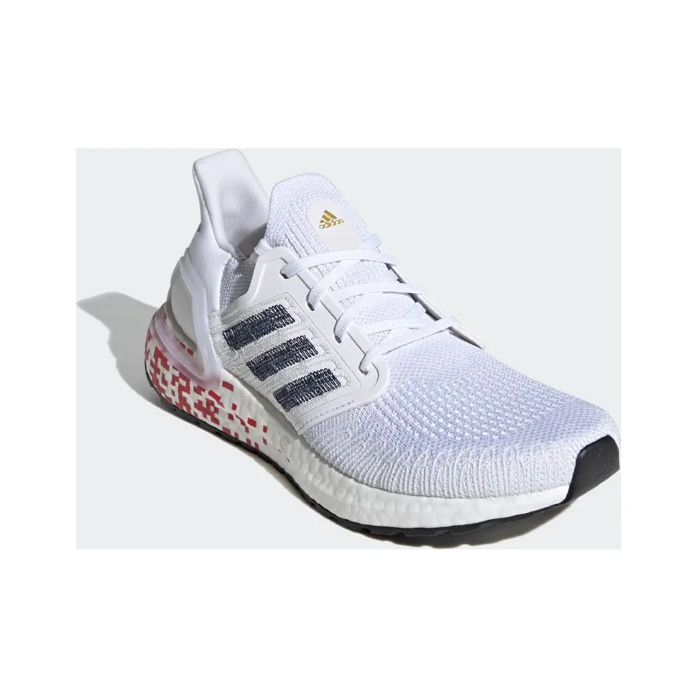 adidas Ultraboost 20 Cloud White / Collegiate Navy / Scarlet (EG0722)