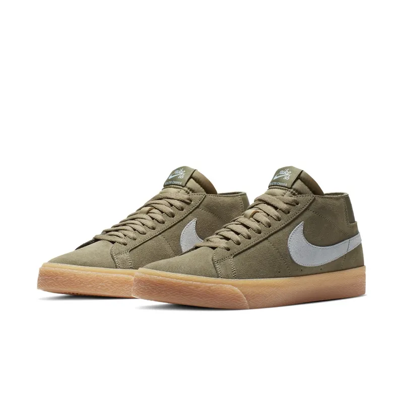 Nike SB Zoom Blazer Chukka Medium Olive Light Armory Blue Medium Olive/Gum Light Brown-Light Armoury Blue (AT9765-201)