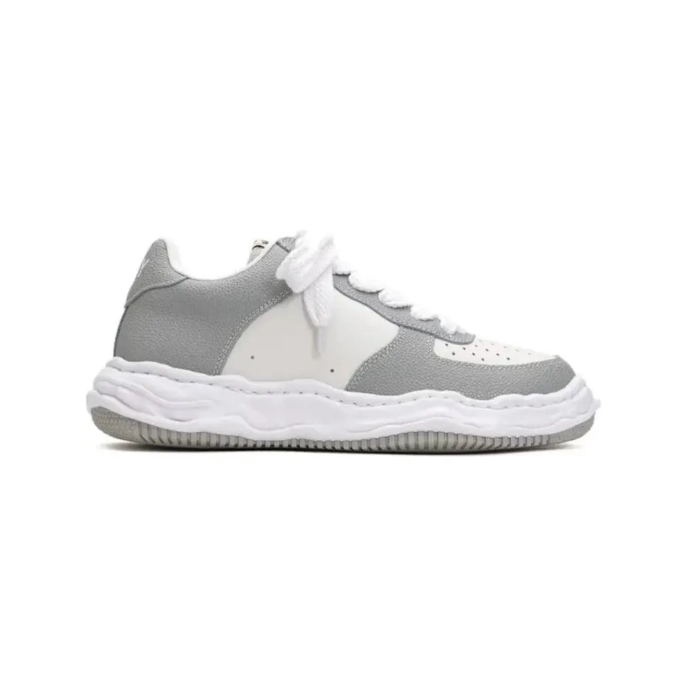 Maison Mihara Yasuhiro Wayne OG Sole Embossed Leather Low Grey White (A11FW712-GREY)