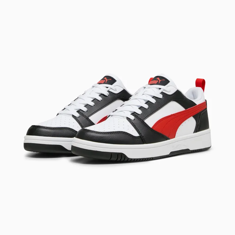 Puma Rebound V6 Laag White/Black/Red (392328-04)