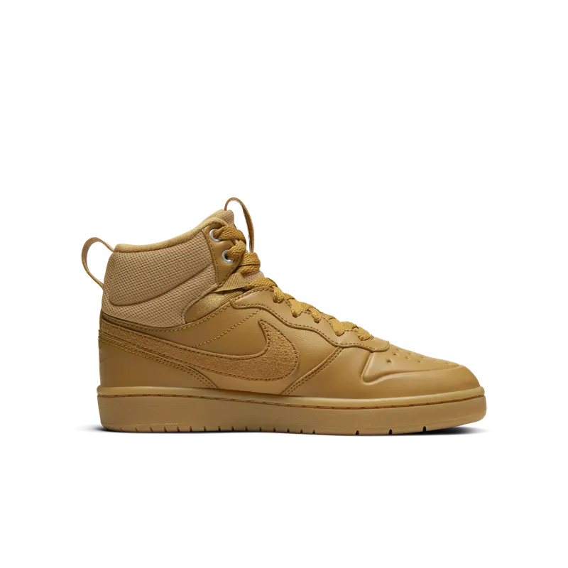 Nike Court Borough Mid 2 Boot GS ‘Wheat’ Wheat/Wheat/Gum Medium Brown (BQ5440-700)