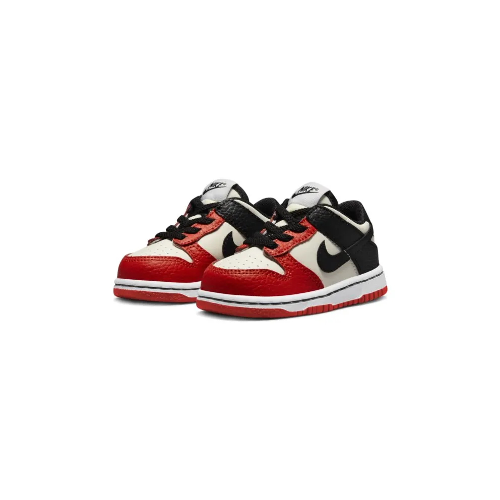 Nike Dunk Low EMB NBA 75th Anniversary Chicago (TD) – “Sail / Black / Black / Chile Red” (DC9562-100)