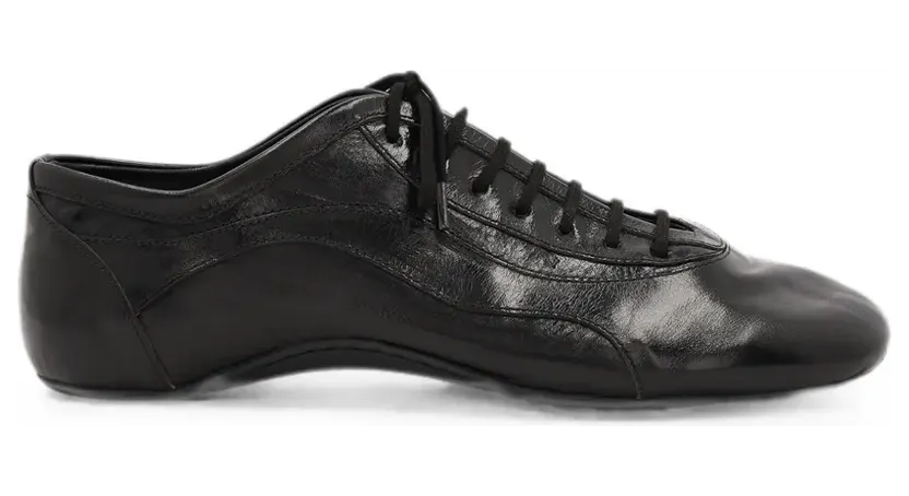 Dries Van Noten leather ballerina “Black” (2620217070103)