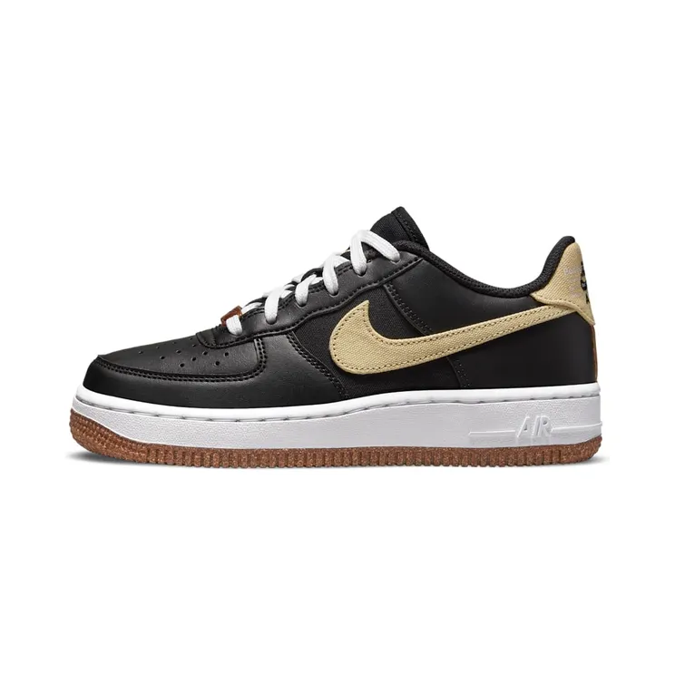 Nike Air Force 1 “Black / White / Solar Flare” (DA3093-001)