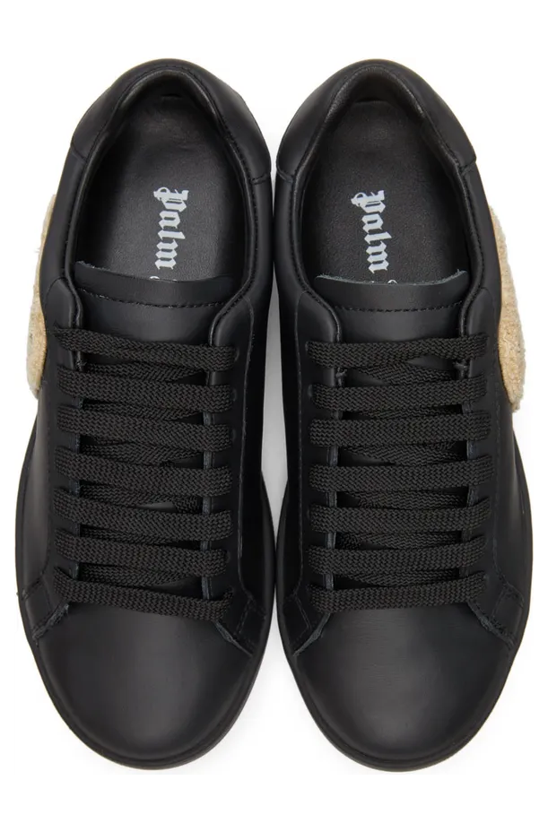 Palm Angels Black Teddy Bear Tennis Sneakers (PWIA036F21LEA0011060) (5)