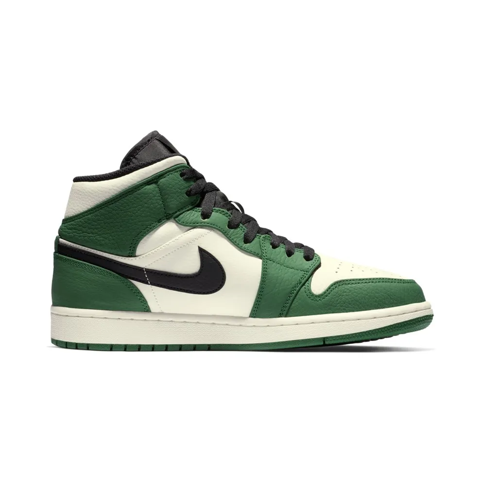 Jordan 1 Mid Pine Green Pine Green/Sail-Black (852542-301)