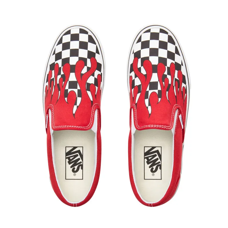Vans Slip-On Checker Flame Red Racing Red/True White (VN0A38F7RX5)