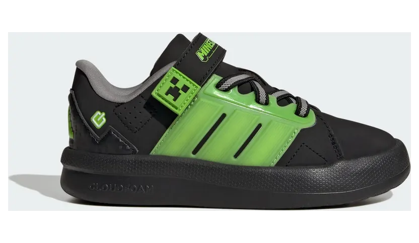 Adidas ADIDAS MINECRAFT LIGHTORAMA COURT SCHOENEN KIDS Core Black / Cloud White / Charcoal Solid Grey (KI9111)