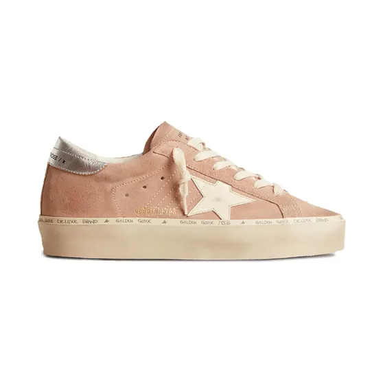Golden Goose Hi-Star Flatform-Sneakers mit Stern-Patch “Pink” (GWF00118F005857)