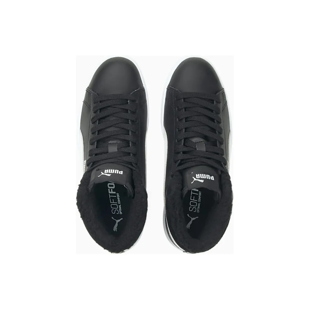 Puma Smash V2 Mid Fur White/Black (366895-02)