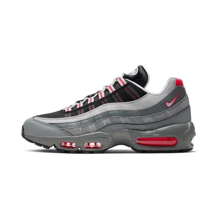 Nike Air Max 95 Essential “Track Red / Particle Grey / Black / White” (CI3705-600)
