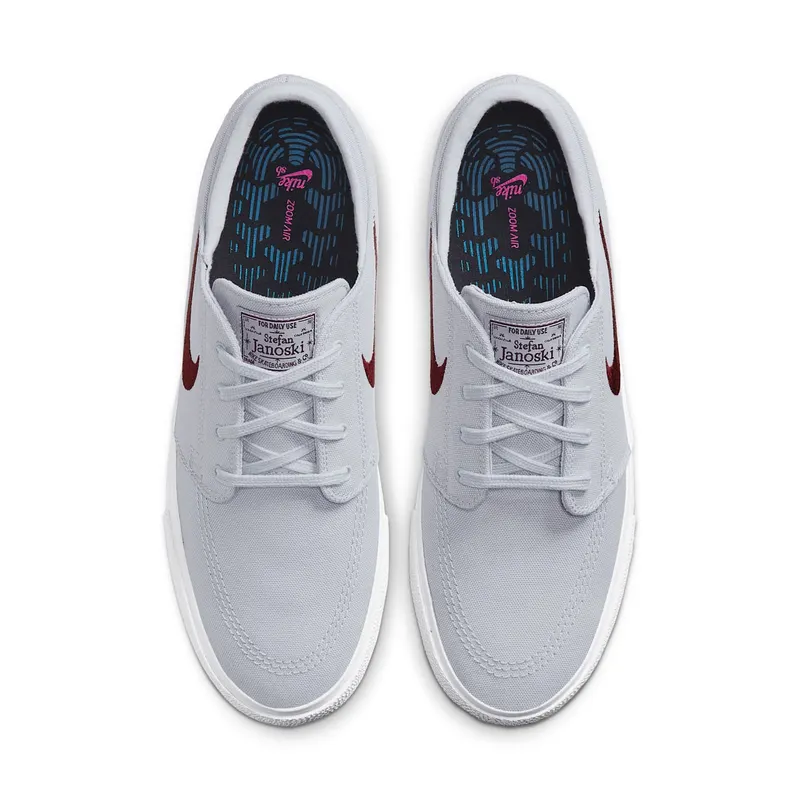 Nike SB Zoom Stefan Janoski Canvas RM Sky Grey Night Maroon Sky Grey/Sky Grey-White-Night Maroon (AR7718-009)
