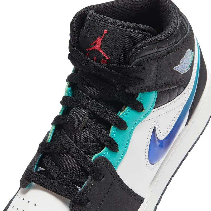 Jordan 1 Mid SE Black White Hyper Jade (FQ8095-001)