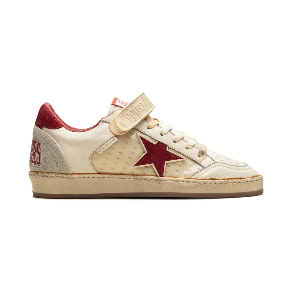 Golden Goose Ballstar mit Wildlederstern – Nude (GMF00554F005681)