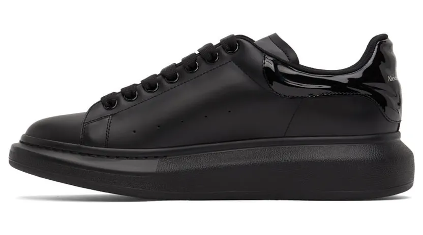 Alexander McQueen Black Patent Oversized Sneakers (682399WIB91) (3)