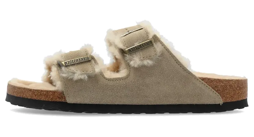 Birkenstock Arizona Shearling “Suede Leather – Taupe” (1028293)