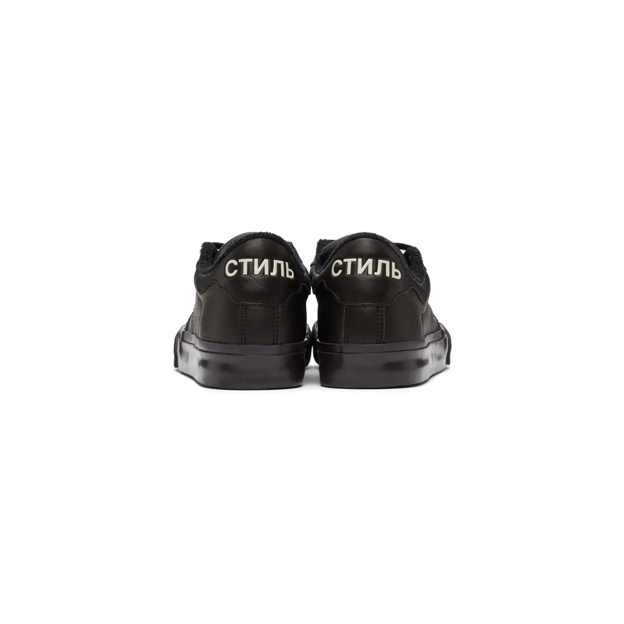 Heron Preston Black Vulcanized Low Sneakers (HMIA017R21LEA0011001) (4)