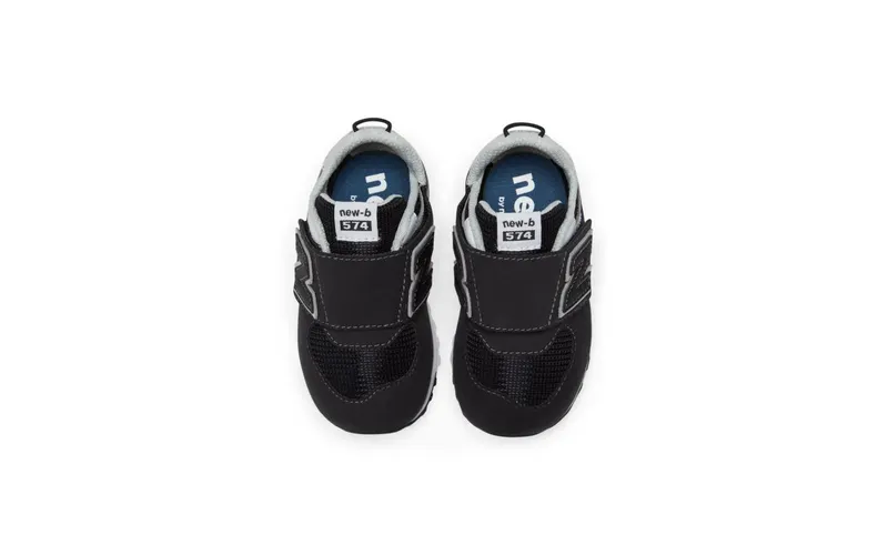 New Balance 574 Hook and Loop TD “Black Silver Metallic” (NW574BK)