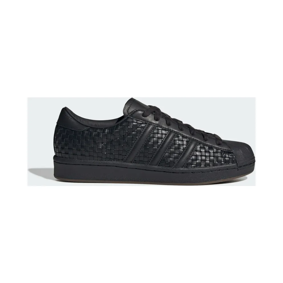 Adidas SUPERSTAR VINTAGE Shoes Core Black / Core Black / Blue (JR6002)