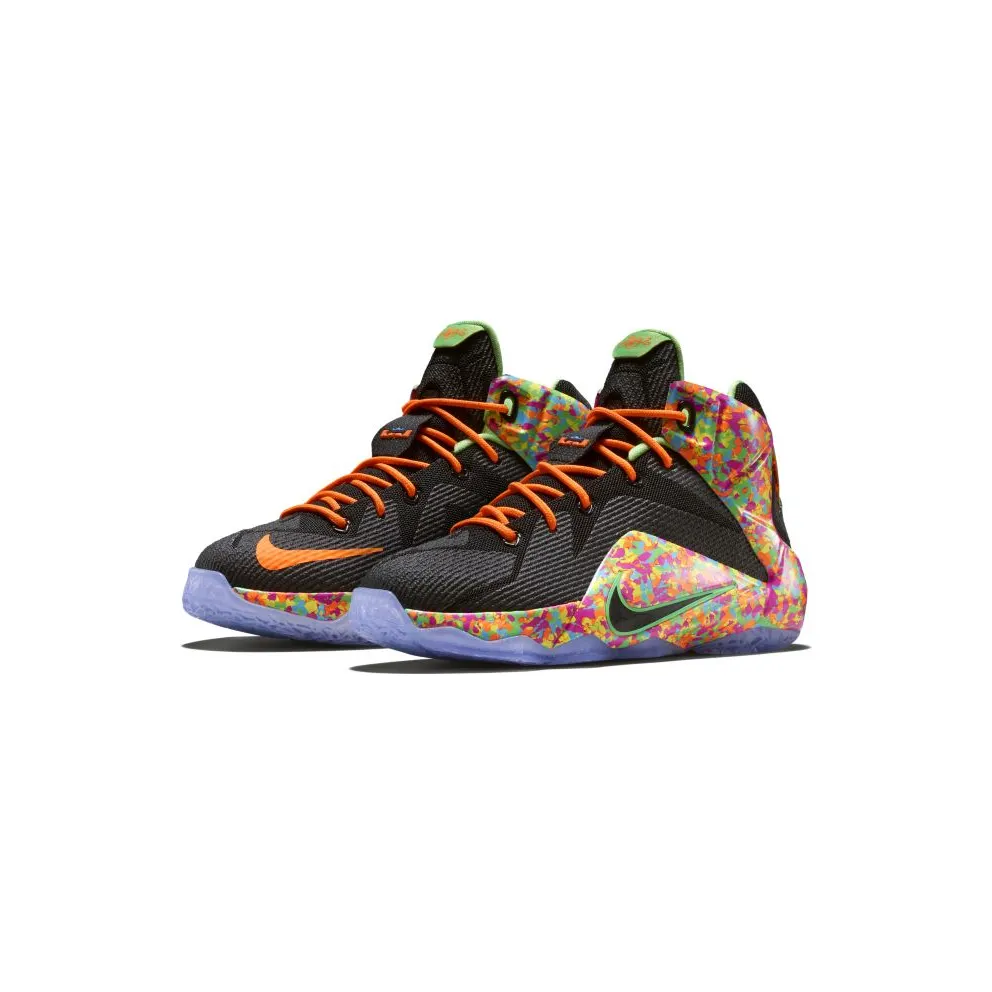 Nike LeBron 12 Fruity Pebbles (GS) Black/Black-Multi-Color (685181-008)