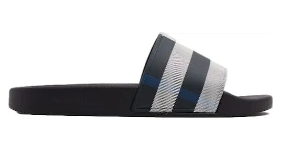 Burberry Furley Slides Black White (8070728)