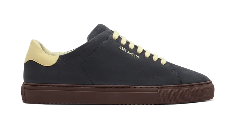 Axel Arigato Clean 90 Sneaker “Dark Blue,Light Yellow” (F4623001)