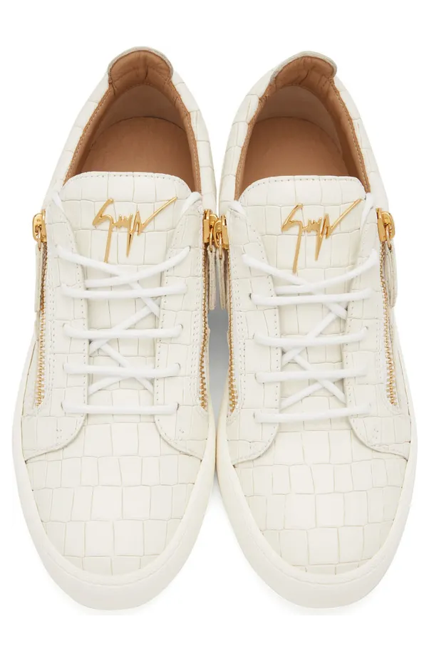 Giuseppe Zanotti White Croc May London Frankie Sneakers (RU00010-91221) (5)