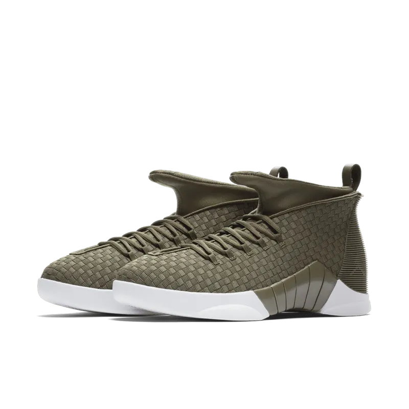 Jordan 15 Retro PSNY Olive Suede Friends and Family Medium Olive/Medium Olive-Sail-Medium Olive (AO2568 200)
