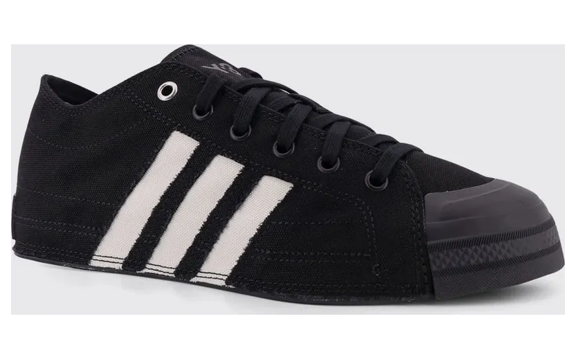 Y-3 Nizza Lo Sneakers in Canvas Black (KK3709)