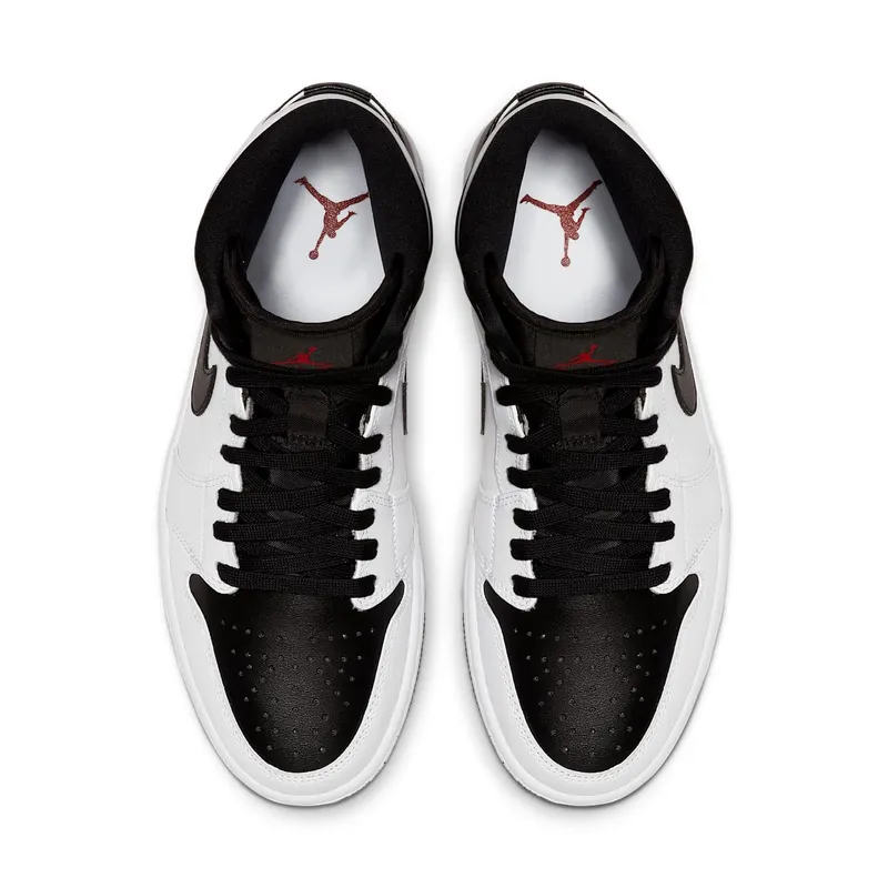 Jordan 1 Mid Reverse Black Toe (W) White/Gym Red-Black (BQ6472-101)