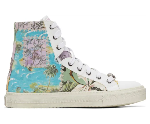 Amiri Multicolor Hawaiian Reconstructed Sunset High-Top Sneakers (F0F22147CO)