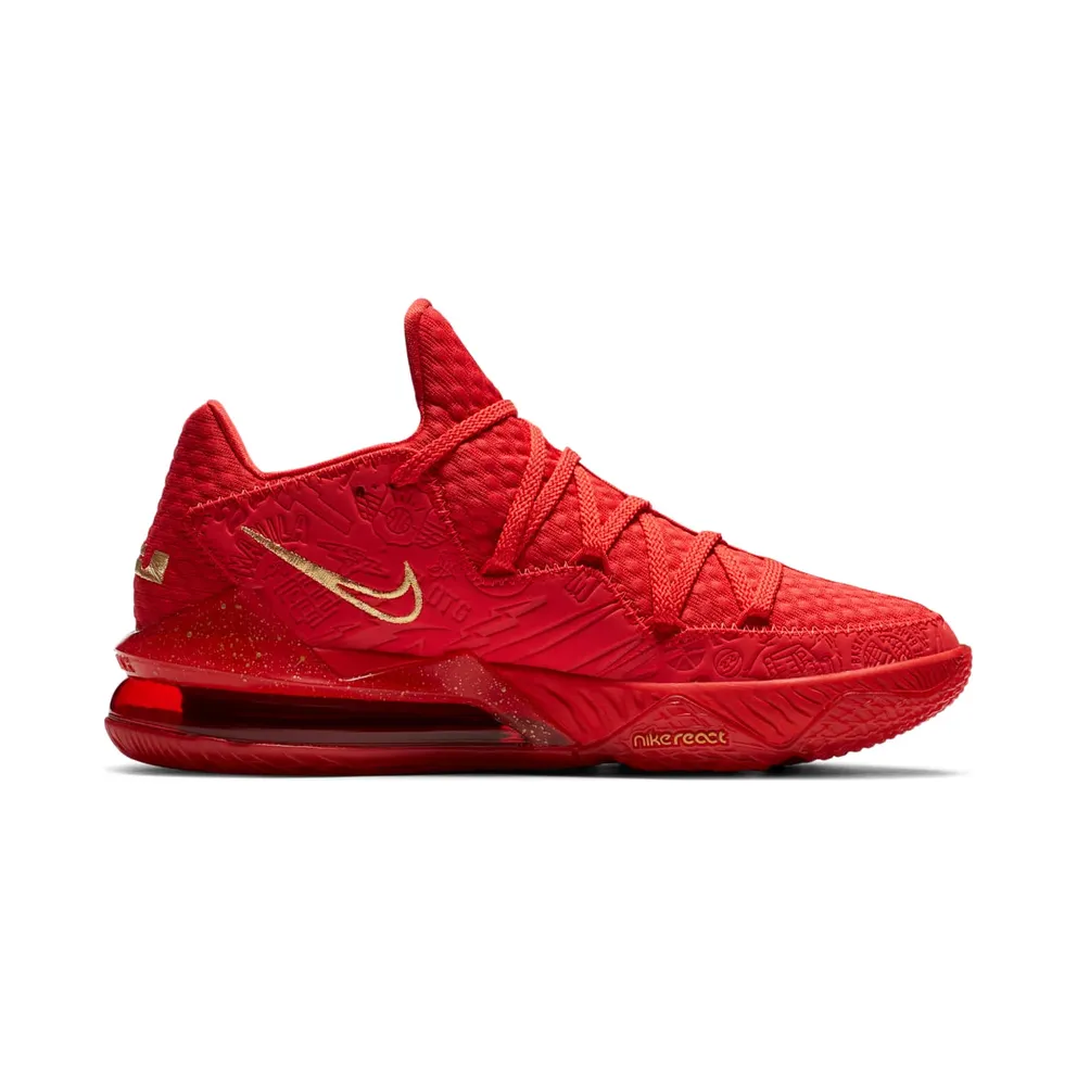 Nike LeBron 17 Low Titan University Red/Metallic Gold (CD5008-600)