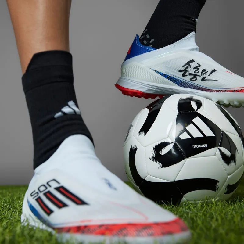 adidas F50 Pro Son Laceless Turf Cloud White Bright Red Blue (JR5892)