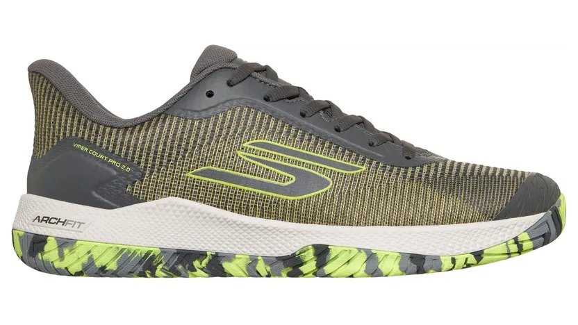 Skechers Viper Court Pro 2.0 Sneaker Grijs/Geel