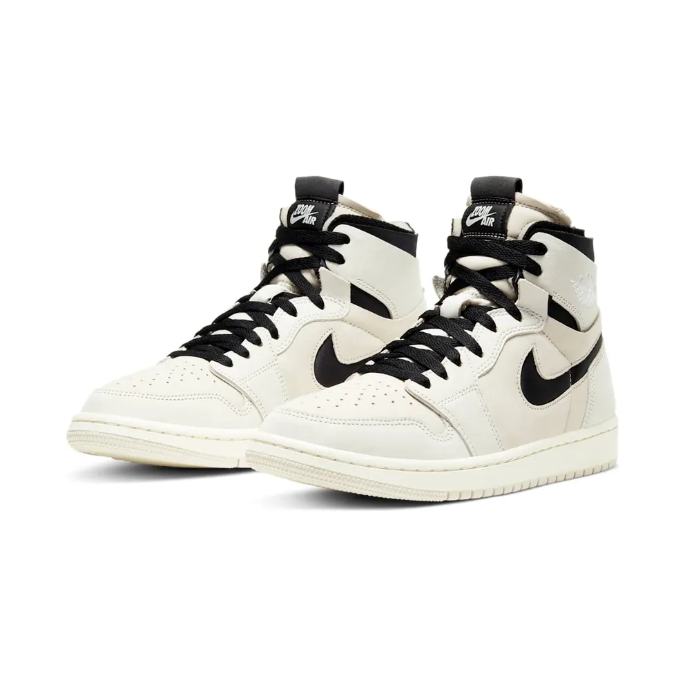 Jordan 1 High Zoom Air CMFT Summit White Black (W) Summit White/Black-Sail-Light Orewood Brown-White (CT0979-100)