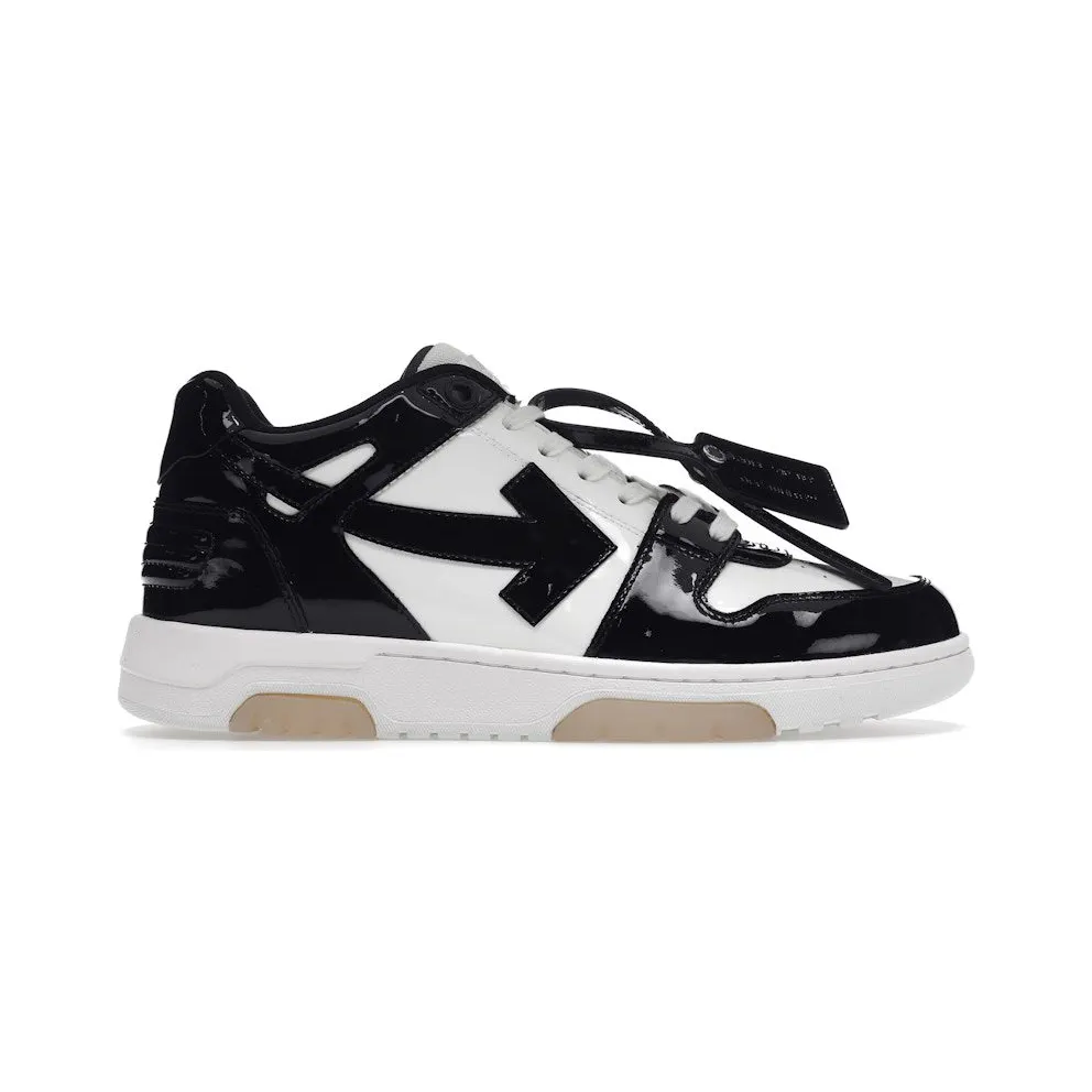 OFF-WHITE Out Of Office OOO Low Tops Patent Black White (OMIA189S22LEA0020110)