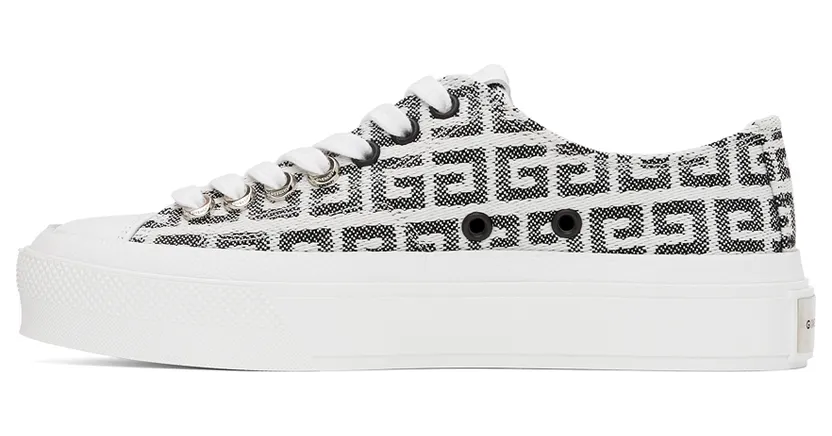 Givenchy Black & White 4G City Sneakers (BE001NE10N) (3)