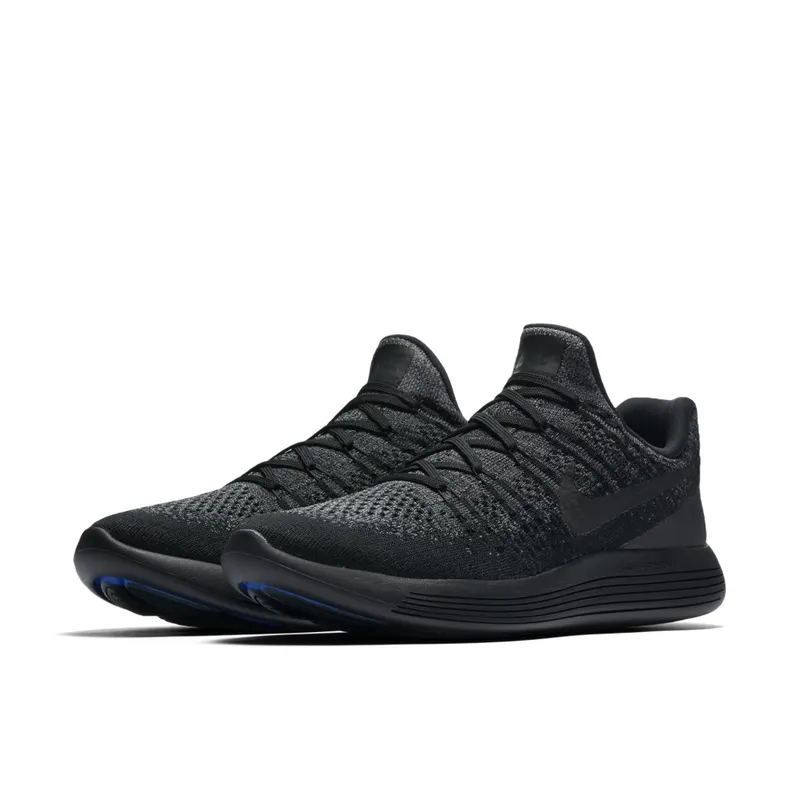 Nike Lunar Epic Low Flyknit 2 Black Dark Grey Black/Dark Grey-Racer Blue-Black (863779-004)