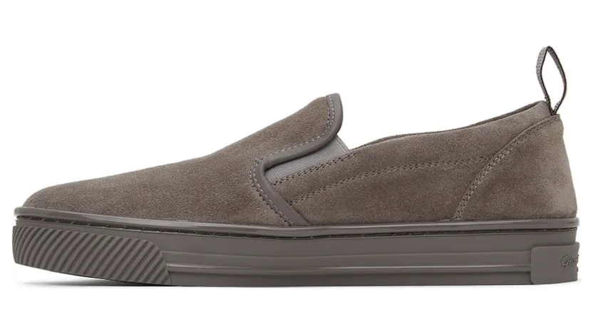 Gianvito Rossi Grey Suede Slip-On Sneakers (S25131-M1GRE-SUC) (3)
