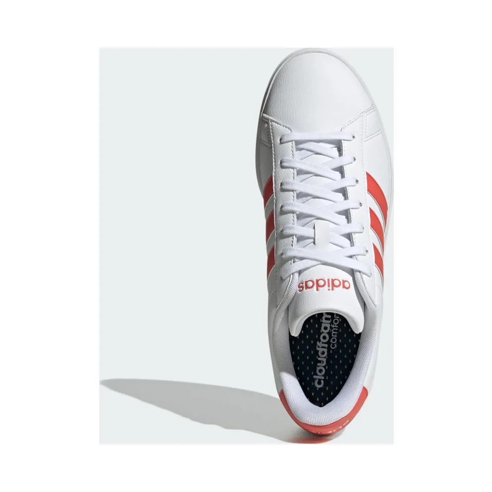 adidas Grand Court Cloudfoam Comfort Cloud White / Preloved Scarlet / Cloud White (ID2948)