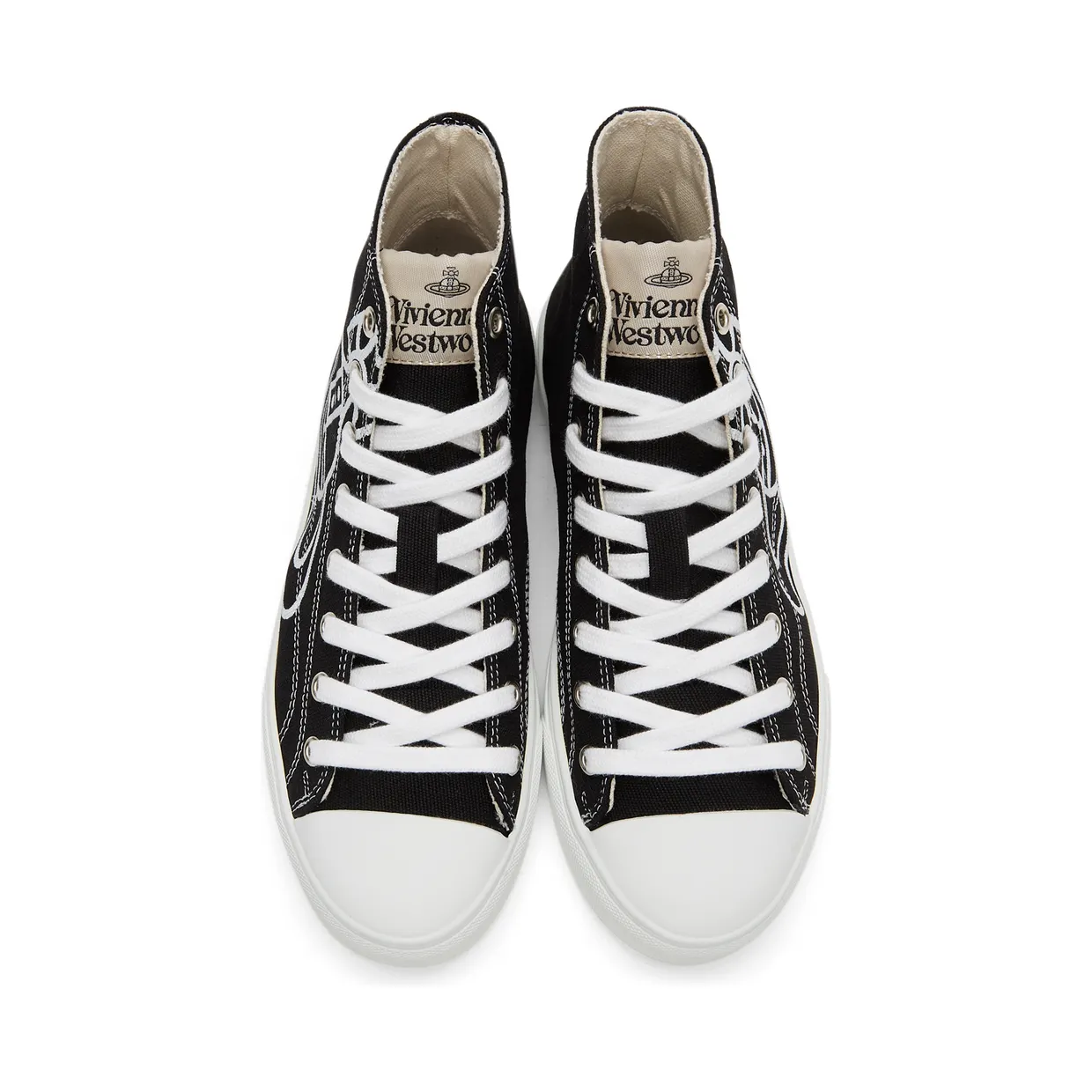 Vivienne Westwood Black Plimsoll High Sneakers (75010001M-W0004-) (5)