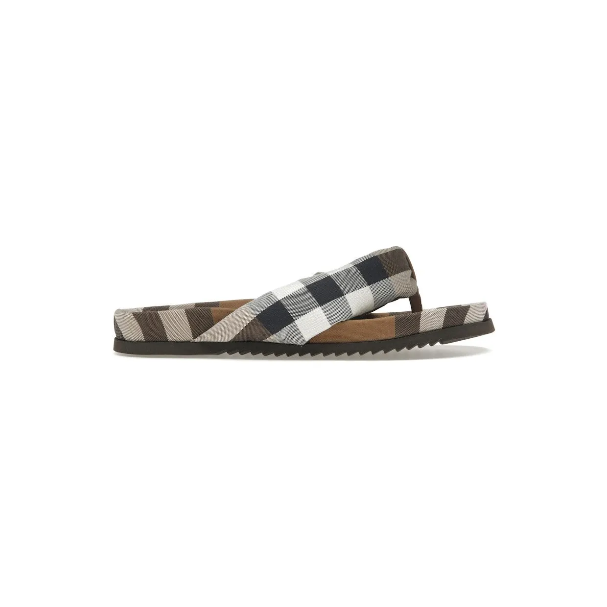 Burberry Check Print Thong Sandals Brown (8051880)