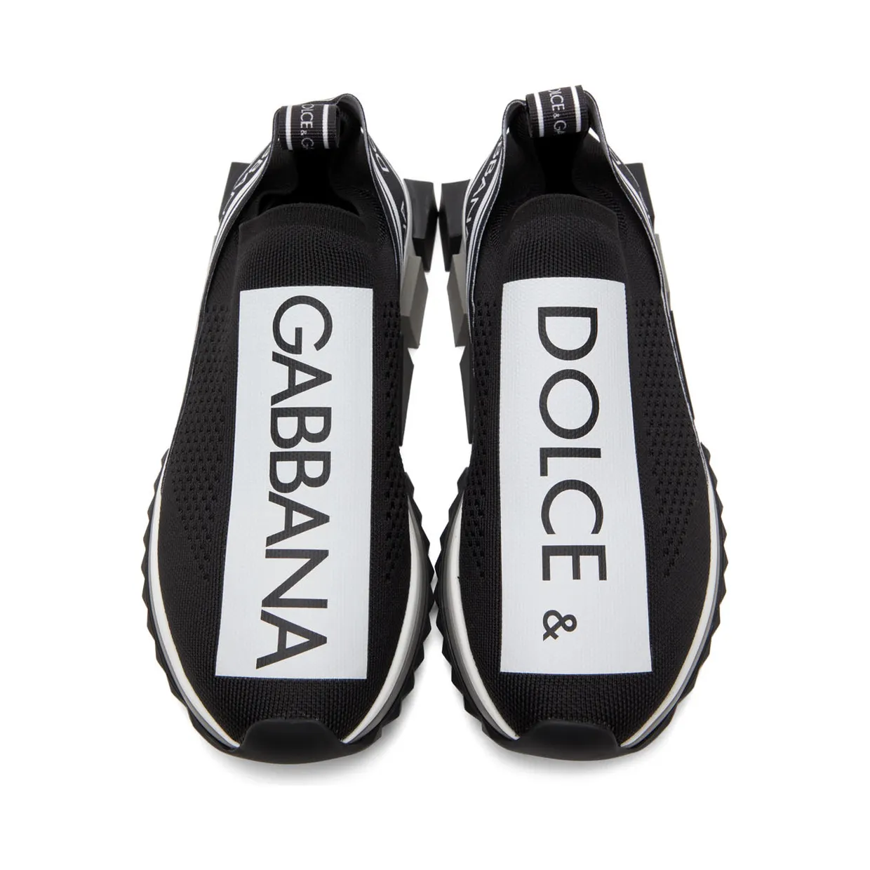 Dolce & Gabbana Black & White Sorrento Sneakers (CS1713 AH677) (5)