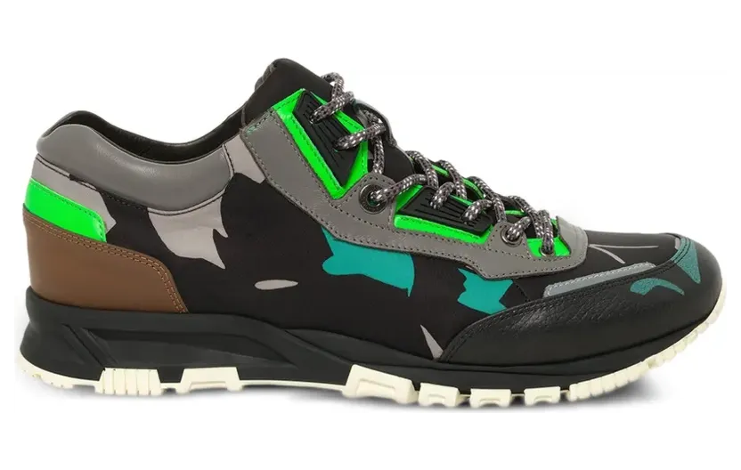 Lanvin floral-print leather-trim sneakers – Schwarz (SKDRSINYFLA161040)