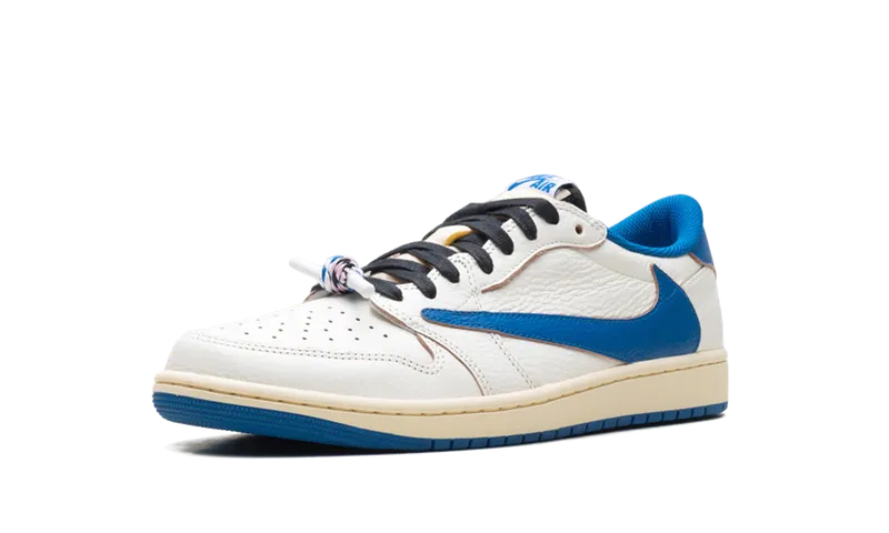 Jordan x Fragment Design Air Jordan 1 Low “Sail/Black/Muslin/Military Blue” (DM7866-104)